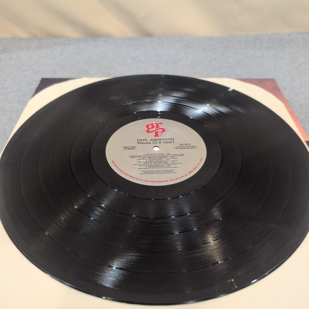 Carl Anderson Pieces‎ of a Heart Vinyl LP GRP Records GR-9612 1990 Jazz Soul VG+ - Picture 5 of 6